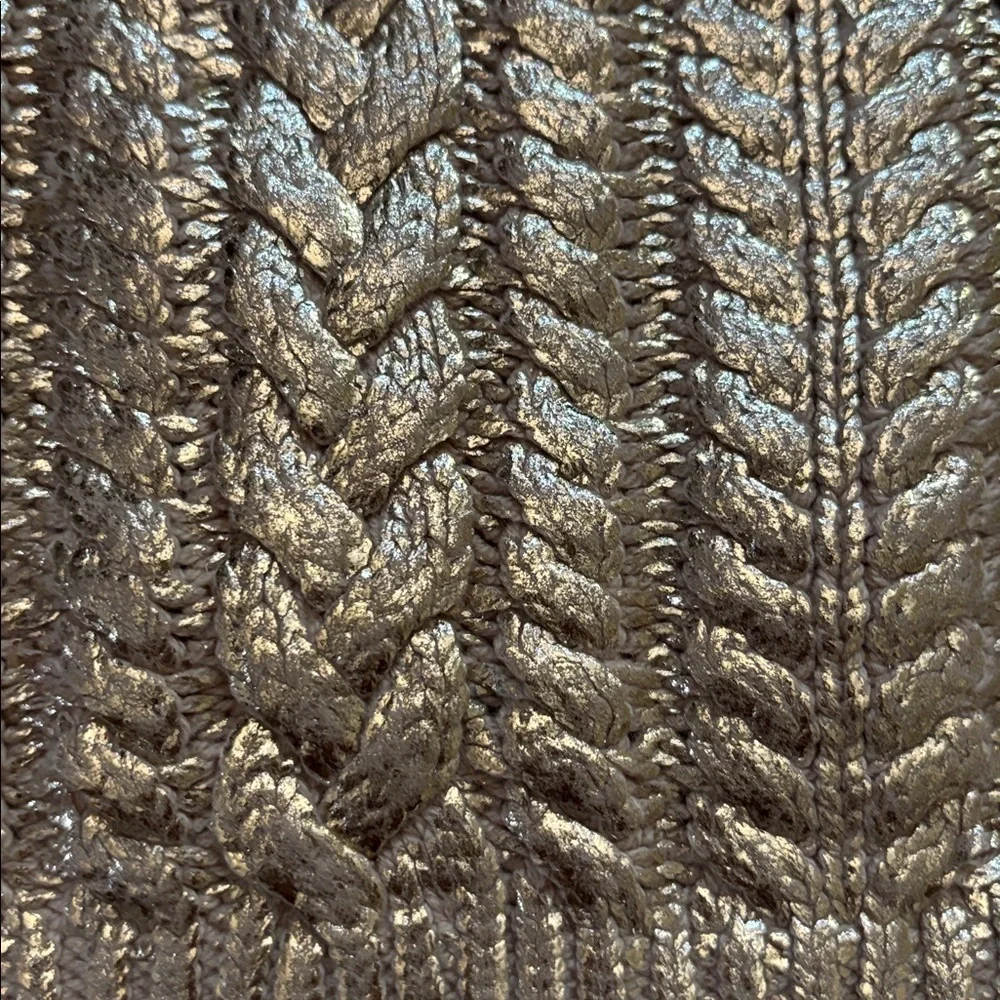 Rachel Zoe Sweater Skirt Set Toddler Girl Sz4 Metallic Gold Holiday Party Shiny